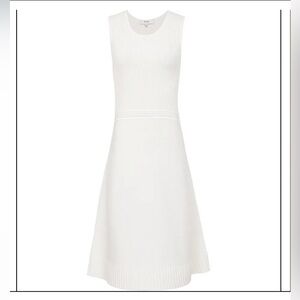 REISS  Haley Structured-Knit Dress In Off White Size US 2